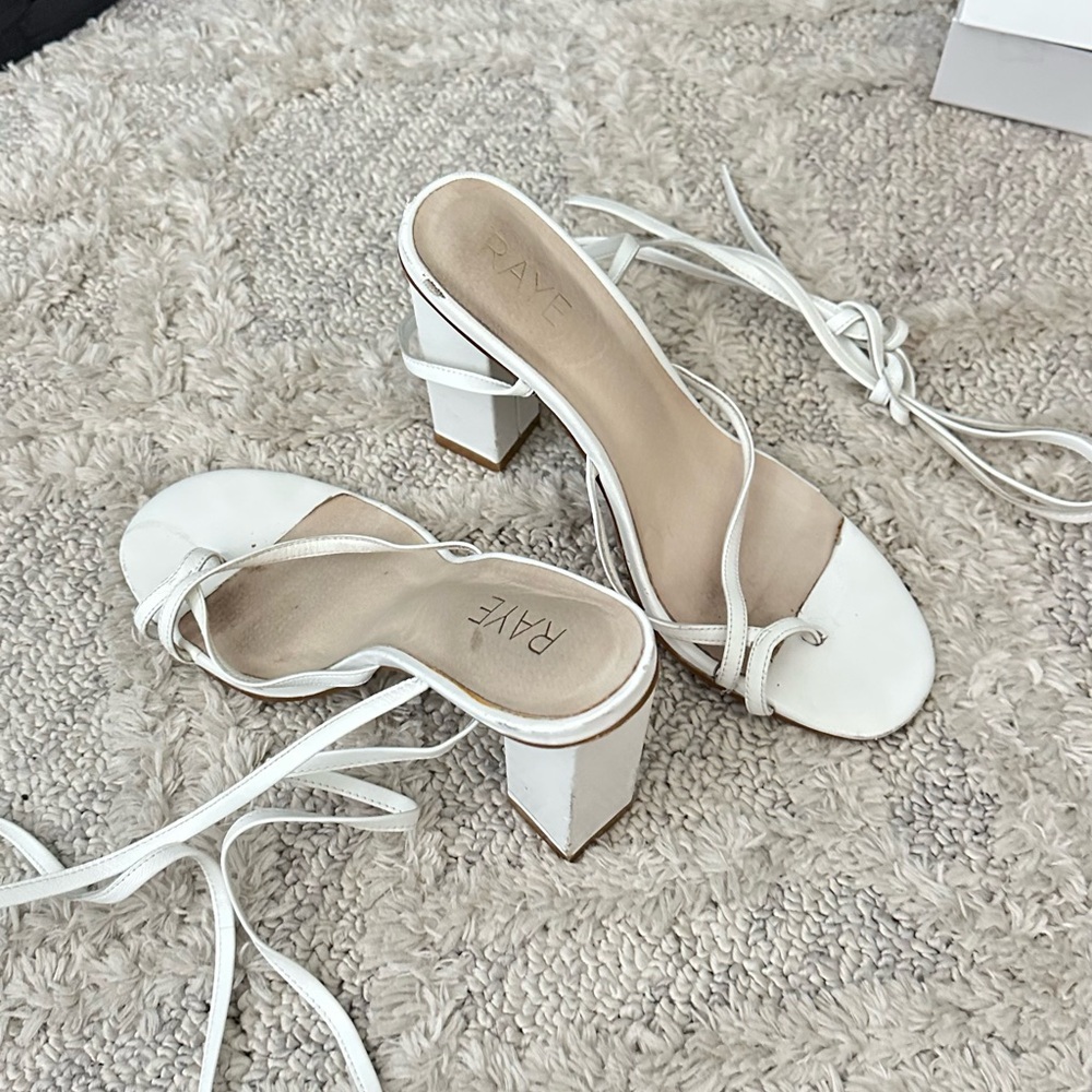 Raye Women's White Strappy Heels